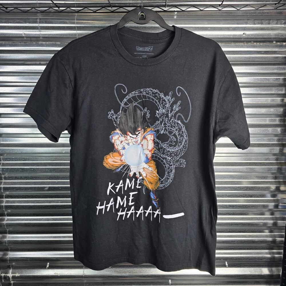 Bioworld Dragon Ball Z Goku Kamehameha Graphic T-Shirt Black Men's Tee